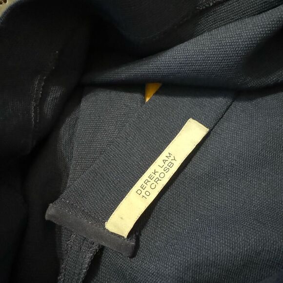 Derek Lam 10 Crosby Square Neckline Tank V-Back Navy Blue Buttons Women’s MED - Picture 6 of 7